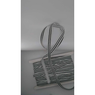 Taśma Ozdobna Czarno-Biała 1,5cm Poliestrowa Stitching | Pasmanteria Szpilka
