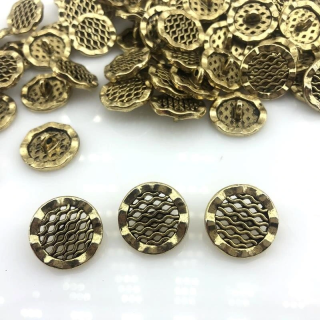 Guziki Ażurowe Fale Antyczne Złoto | Ozdobne & Vintage