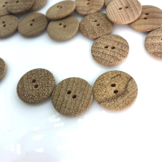 Guziki Drewniane 22 mm Dwustronne | Jasny i Ciemny Brąz