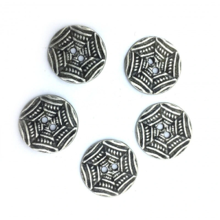 Guziki Pajęcza Sieć Vintage Srebrne | Halloween/Gothic