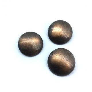 Guziki Szczotkowany Mosiądz Półokrągłe | Satynowe Wykończenie