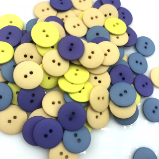 Guziki Płaskie Matowe Minimalistyczne 20mm | 4 Kolory | Pasmanteria Szpilka