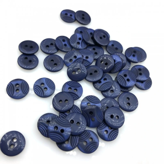 Guziki Koszulowe z Rowkami Fale 12mm Chabrowe | Pasmanteria Szpilka
