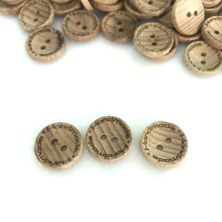 Guziki "handmade" dwudziurkowe wykonane z drewna